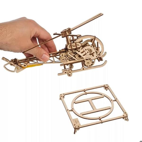 Trämodell: Minihelikopter