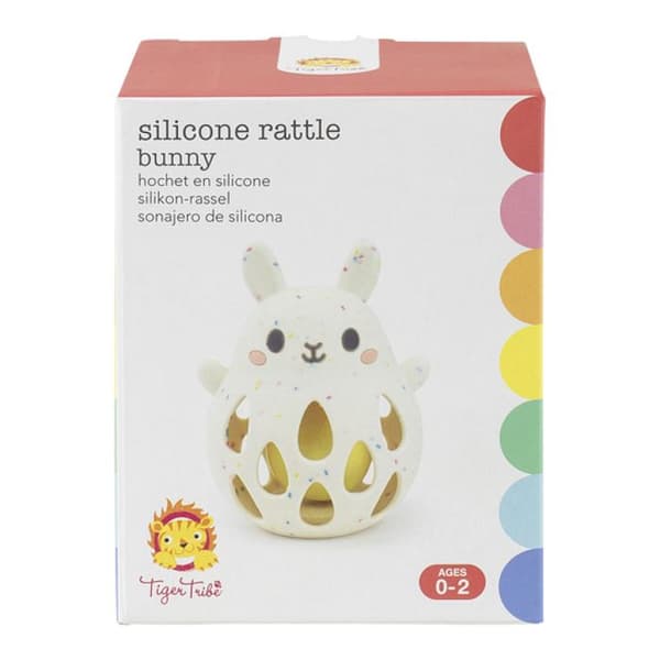 Silikonsnuttare kanin vit