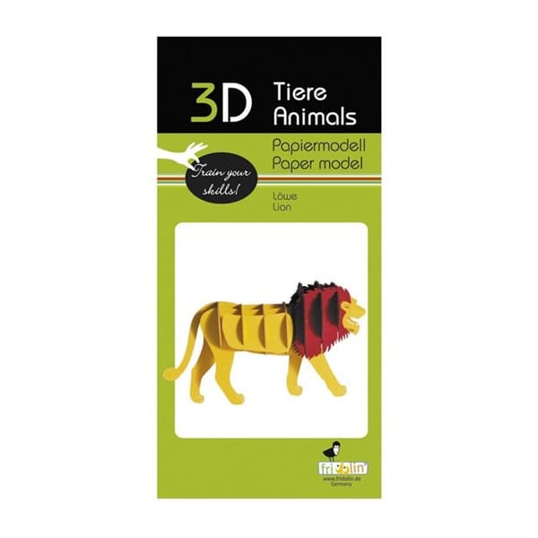 Fridolin - 3D-pappermodell Lejon
