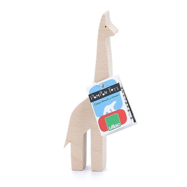 Giraf Pompon - 4 x 13,7 x 2 cm - Beige