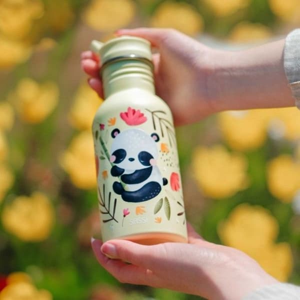 Sassi Junior - Gnummy panda rostfri flaska 500 ml