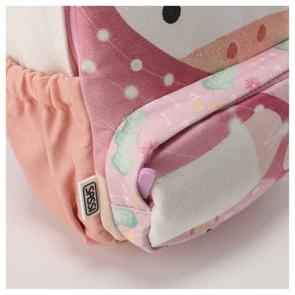 Barnryggsäck - SASSI JUNIOR - Glittrande enhörning - Rosa - Andningsbart bomull - A4-format