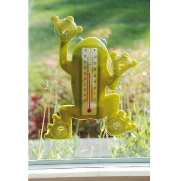 Termometer - ESSCHERT DESIGN - Groda - Plast - Grön - Vädretålig