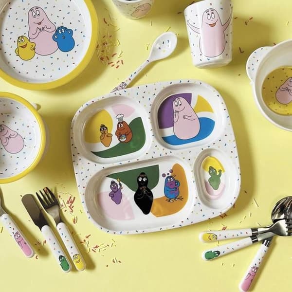 Set av 3 Barbapapa-bestick
