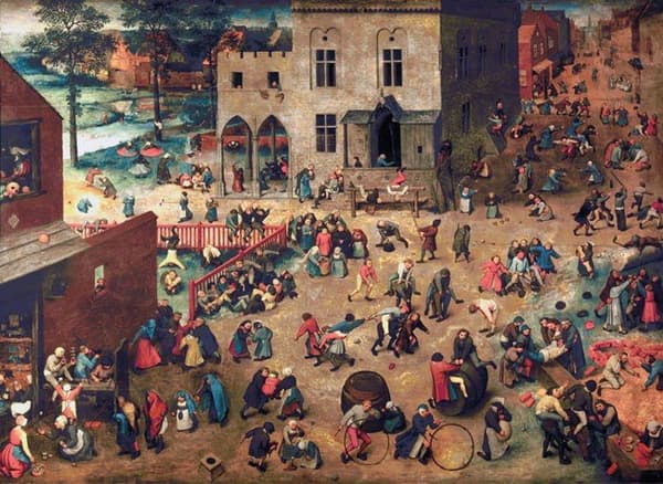 500 bitar konstpussel i trä: Bruegel: Game...