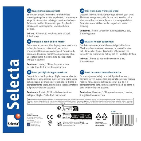 Selecta - Bana med massiv träkulor Labirinto - SCHMIDT
