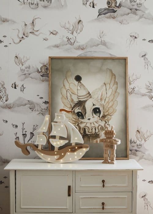 Little Lights - Brown Ship Nightlight Lamp