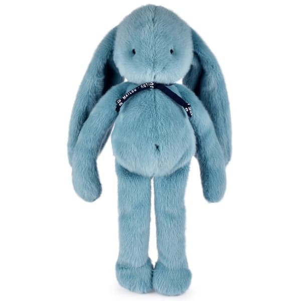 Plysch - MAÏLOU TRADITION - Kanin Méloé - Blå - 37 cm - Hantverksmässig skapelse