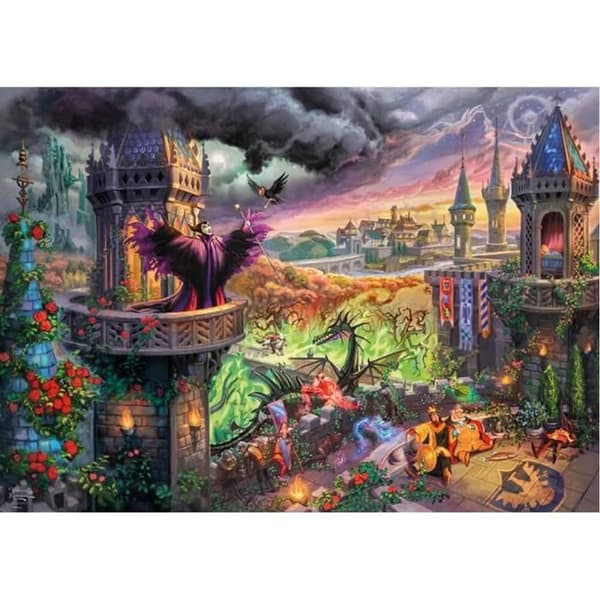 Pussel 1000 bitar: Thomas Kinkade: Maleficent, Disney