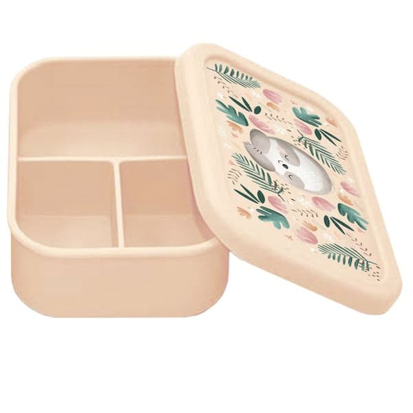 Lunchbox - Sassi Junior - Gnawy the sloth - Silicone - Rectangular - Beige