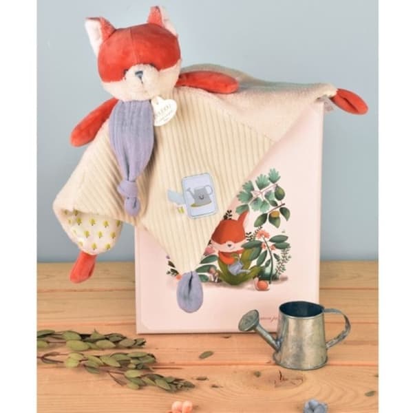Doudou platt Räv Rosmarin - 27 cm