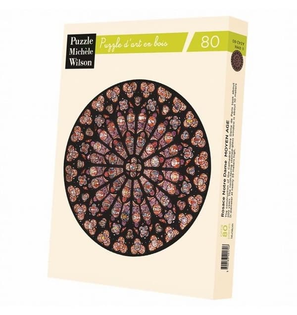 80-bit konstpussel - Notre Dame Rose Window