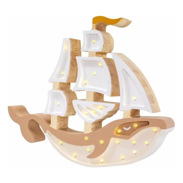 Little Lights - Brown Ship Nightlight Lamp