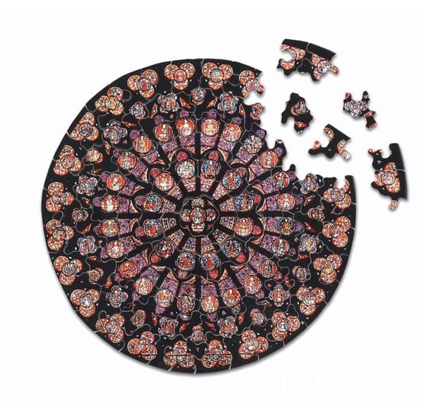 80-bit konstpussel - Notre Dame Rose Window