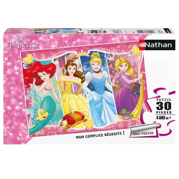 Pussel 30 bitar: Disney-prinsessor: Bland vänner