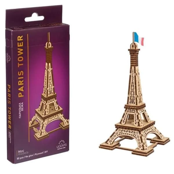 Paris Torn - Ugears - 3D pussel i trä