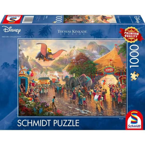 Pussel 1000 bitar: Thomas Kinkade: Dumbo, Disney