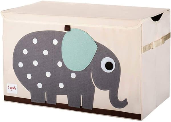 Leksakslåda - WEBER - Elefant - Barn - 100% Polyester - Grå