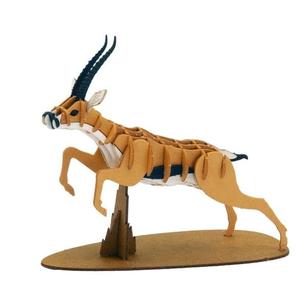 Fridolin - 3D-modell i papper gazelle