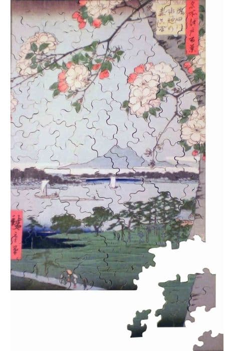 150 bitars pussel - Hiroshige: Äppelträd i blom