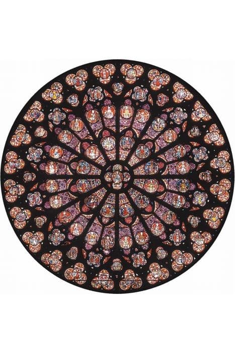 80-bit konstpussel - Notre Dame Rose Window