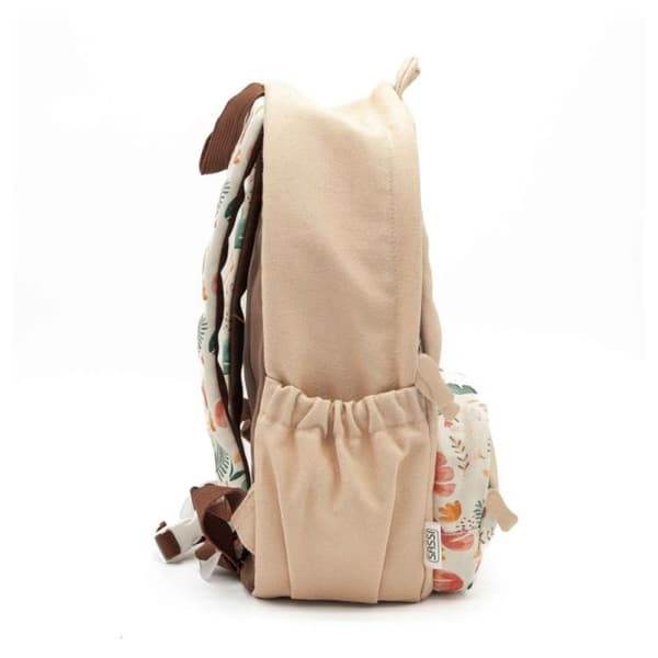 Barnryggsäck - SASSI JUNIOR - Gnawy den lata - Beige - Andningsbart bomull - Bälte