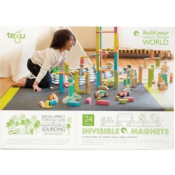 TEGU Sunset 24 delar - Magnetiska träblock - Byggsats