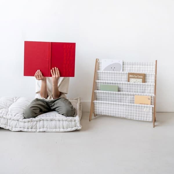 3 Sprouts - Barnbibliotek vichy beige - ELEMENTS FOR KIDS