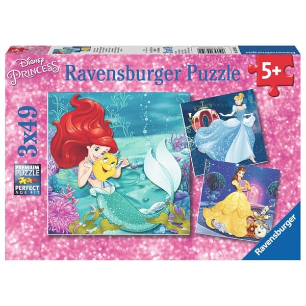 Pussel 49 bitar 3 pussel - Disney Princess