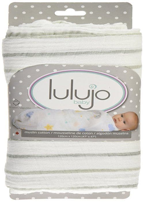 Lulujo - Muslinlinda - Grå ränder - ELEMENT FÖR BARN