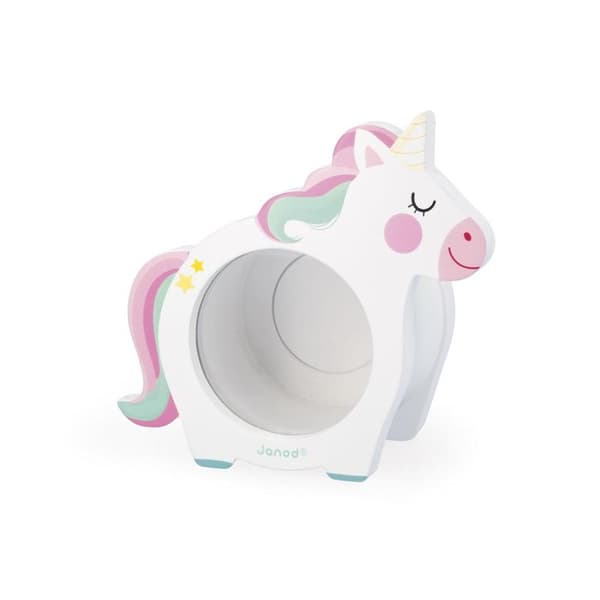 Spargris vit unicorn - Transparent ansikte