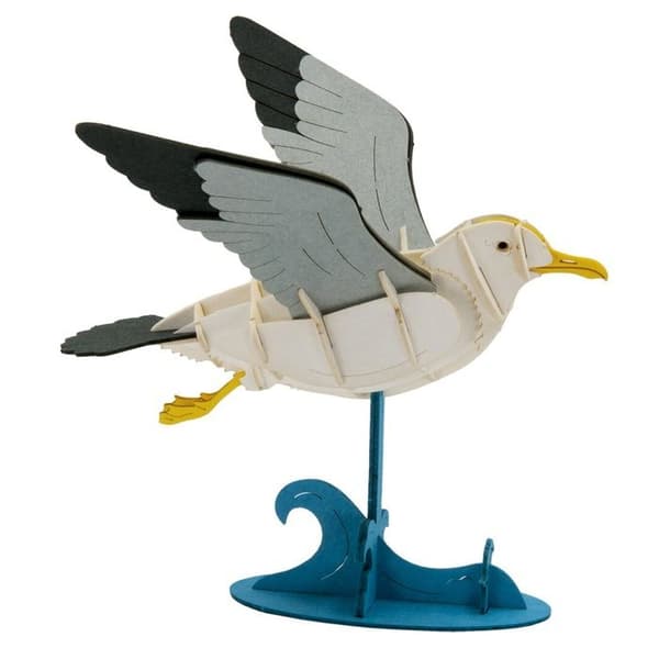 Fridolin - 3D-modell i papper mås
