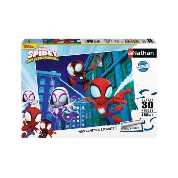Pussel - NATHAN - Spidey - 30 bitar - Marvel - Vit - Barn