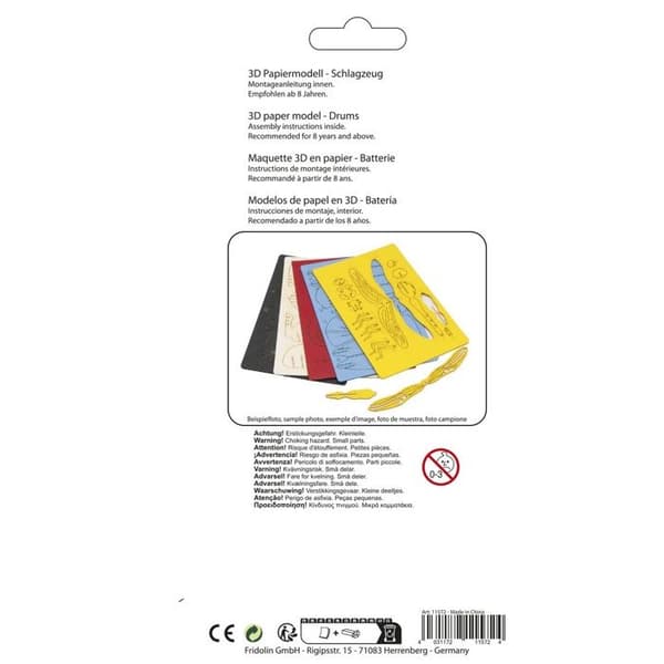 Fridolin - Pappers 3D-modell batteri