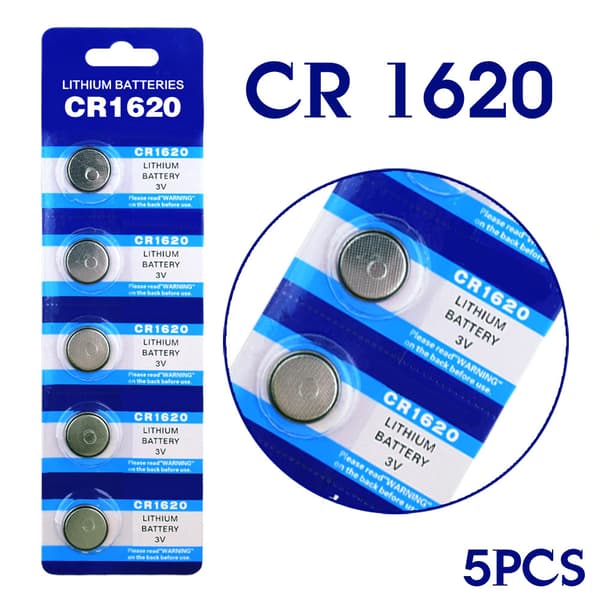 Batteri, CR1620, 1620, 3 volt, 5-pack Lithium