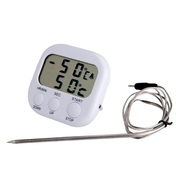 Grill- Ugn- Bak- Matlagningstermometer - 300 grader med TIMER