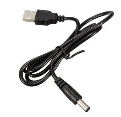 USB - DC 5.5mm ström- och strömkabel 1.4 meter