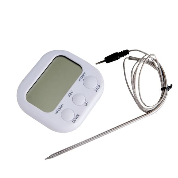 Grill- Ugn- Bak- Matlagningstermometer - 300 grader med TIMER