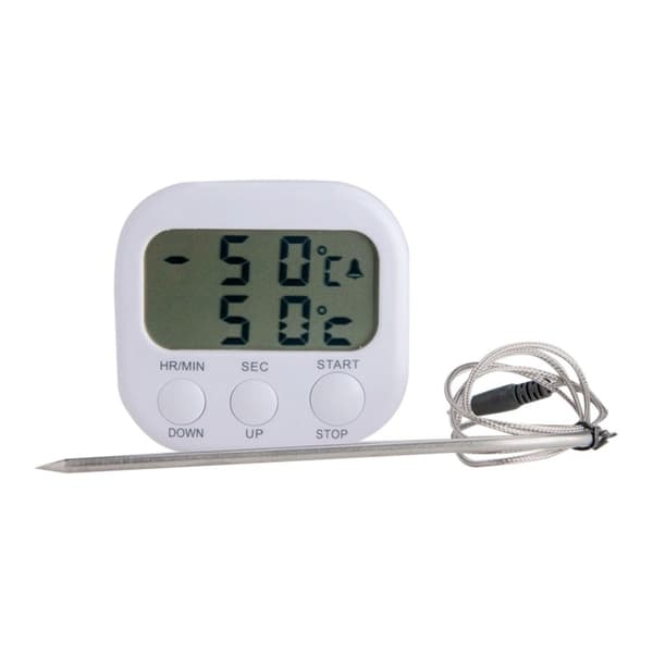 Grill- Ugn- Bak- Matlagningstermometer - 300 grader med TIMER