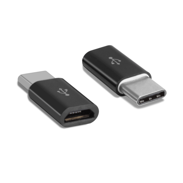 Adapterkontakt micro-USB (hona) till USB-C (hane)