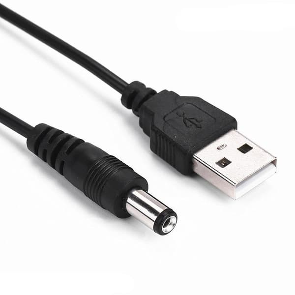 USB - DC 5.5mm ström- och strömkabel 1.4 meter