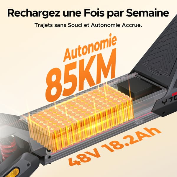 ENGWE Y700 ABE El-løbehjul med 85 km Rækkevidde, Foldbar E-scooter til Pendling