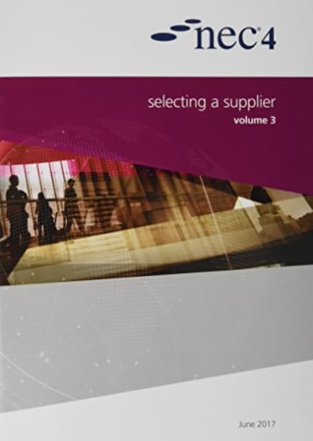 NEC4: Selecting a Supplier