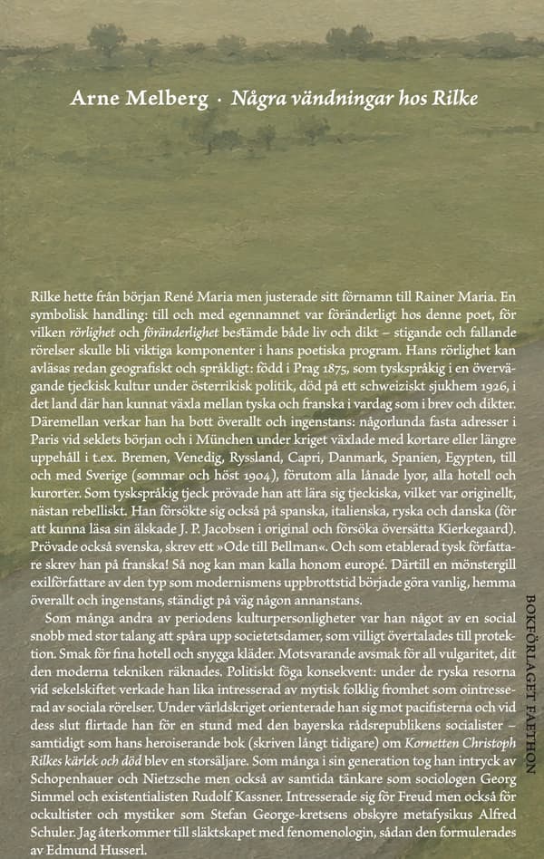 Några vändningar hos Rilke