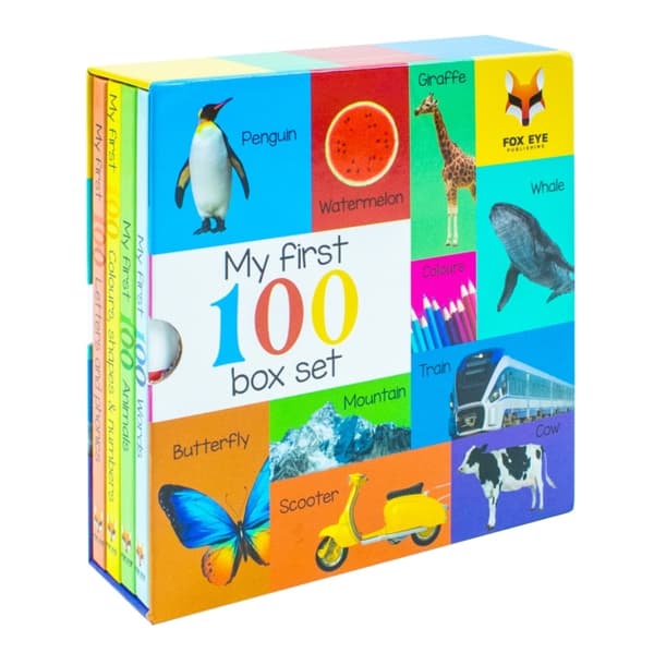 My First 100 Words Box Set 4 Board Books Collection Set
