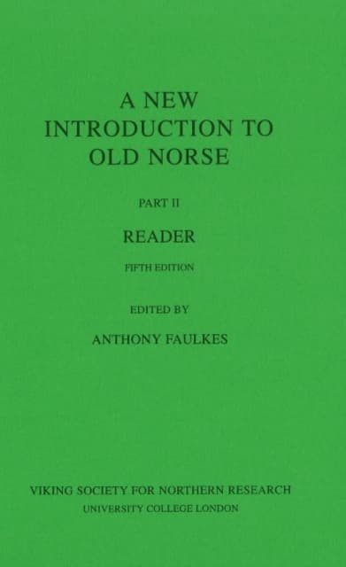 New Introduction To Old Norse