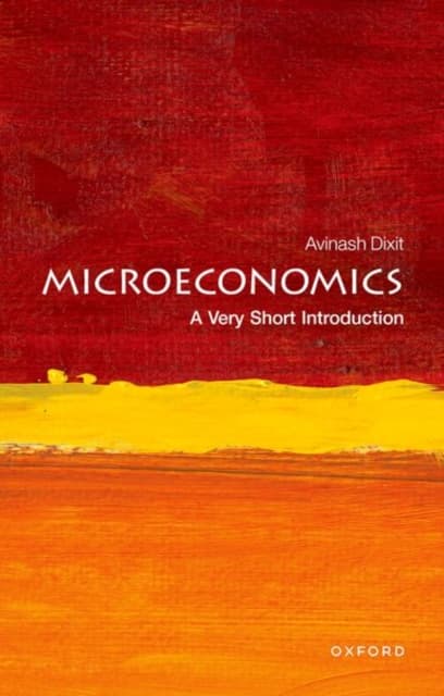 Microeconomics: a very short introduction
