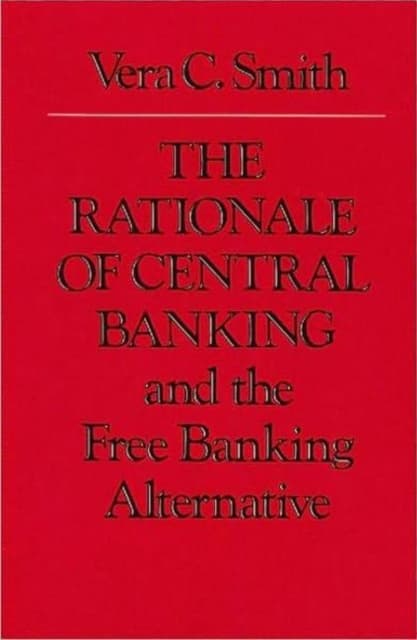Rationale of Central Banking