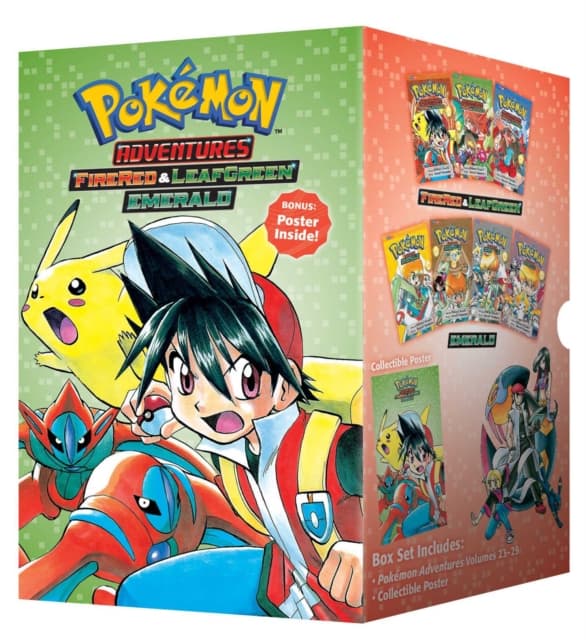 Pokemon adventures fire red & leaf green / emerald box set - includes volum