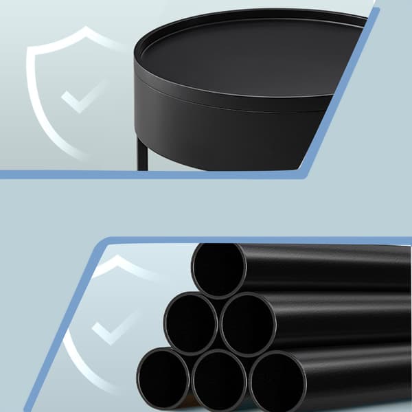 Soffbord 2-pack, runt sidobord, modernt